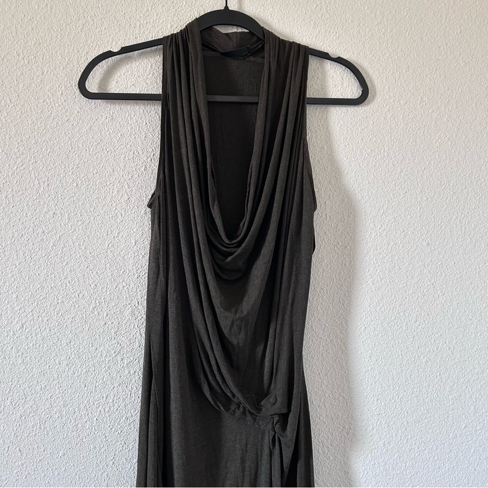 Donna Karen New York Black Label Women’s Dress Medium Brown Asymmetrical - Picture 4 of 12